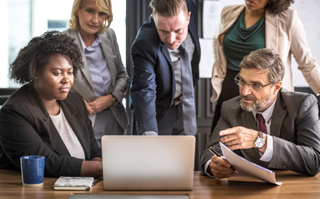 People having a business meeting